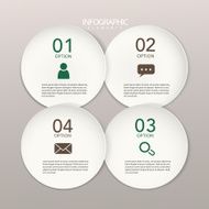 modern abstract paper circle infographic elements