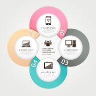 Modern Infographics technology circle origami style template