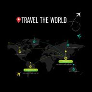 Travel infographics with data icons and elements