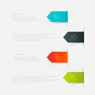 Abstract business info graphics template with icons N13