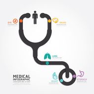 infographics vector medical design stethoscope diagram line N2