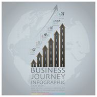 Business Journey With Global Road And Street Arrow Infographic Diagram