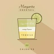 margarita cocktail drink recipe vector illustration