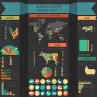 Agriculture animal husbandry infographics Vector illustrations N7