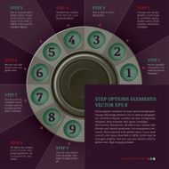 Retro infographics design template (steps or options)