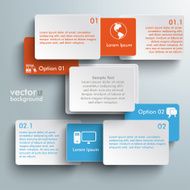 Connected Rectangles Two Double Options Infographic