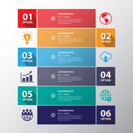 Design flat shadow number banners timeline graphic or website Ve N2