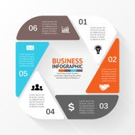 Business circle infographic diagram with options N8