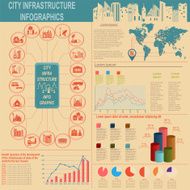 Set of elements infrastructure city vector infographics N6