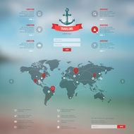 Vector map web and mobile template