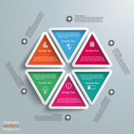 Three Colored Drops Batched Circles Infographic