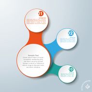 Infographic White Connected Circles 3 Options