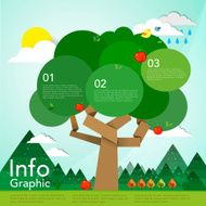 lovely flat design infographic with tree element