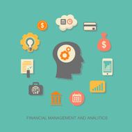 management Analytics business strategy and e-commerce Flat style design - N2