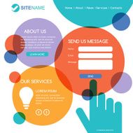 Corporate website template Modern flat web design Vector background