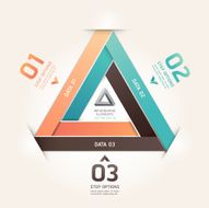 Modern infographics infinite triangle origami