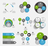 Collection of Infographic Templates for Business Vector Illustra N28