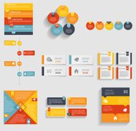 Collection of Infographic Templates for Business Vector Illustra N29