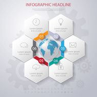 Abstract 3D digital illustration Infographic Vector illustration