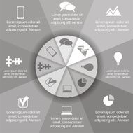 Circle infographic timeline element layout Vector