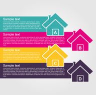 Infographic design style colorful house