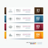 business step paper data and numbers design template