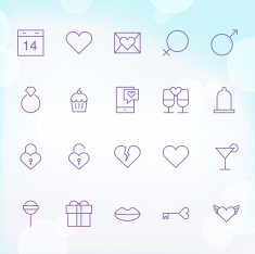 20 Trendy Thin Icons for Valentines Day 1