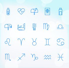 20 Trendy Thin Icons for web and mobile Set 24