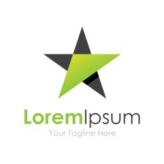 Start green up star superhero shape concept elements icon logo N2