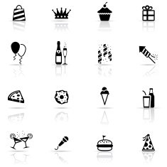 Icon Set Birthday and celebrations N2