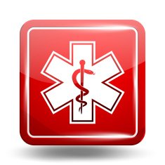 Medical Icon Emergency Symbol Red Set