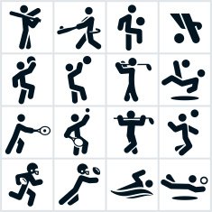 Black Sports Players Icons