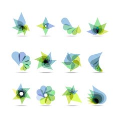 Abstract Blue & Green Design Elements