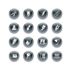 Black Round Icons - Office N2