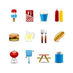 Barbecue Icons N4