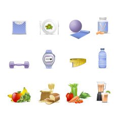 Nutrition & Fitness Icons