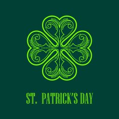 Vector Linear monogram Saint Patricks Day