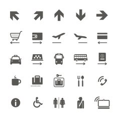 Airport information signs