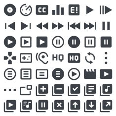 Visual Media icons set 1