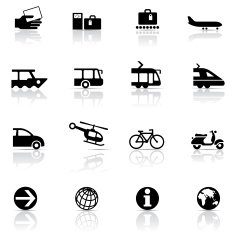 Icon Set travel and transport