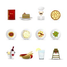 Italian Restaurant Icons
