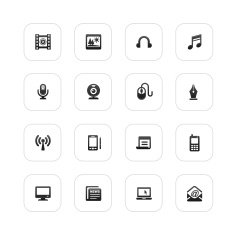 web icon set social connect