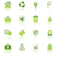 nature friendly icon set eco reflection