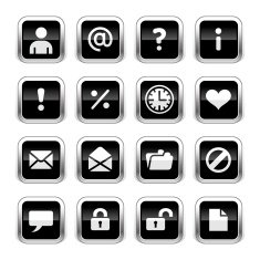 Supergloss Black Icons - Web N2
