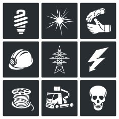 Electrical Company Icons set