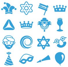 Purim - Icons Set