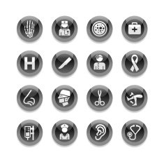 Black Round Icons - Hospital