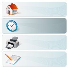 Web navigation isometric icons