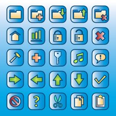Icons (blue) - set 1