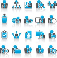 human resource and business icons